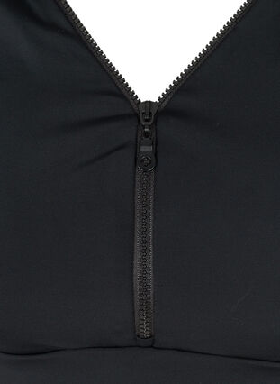 Bikini top with zip detail, Black, Packshot image number 2