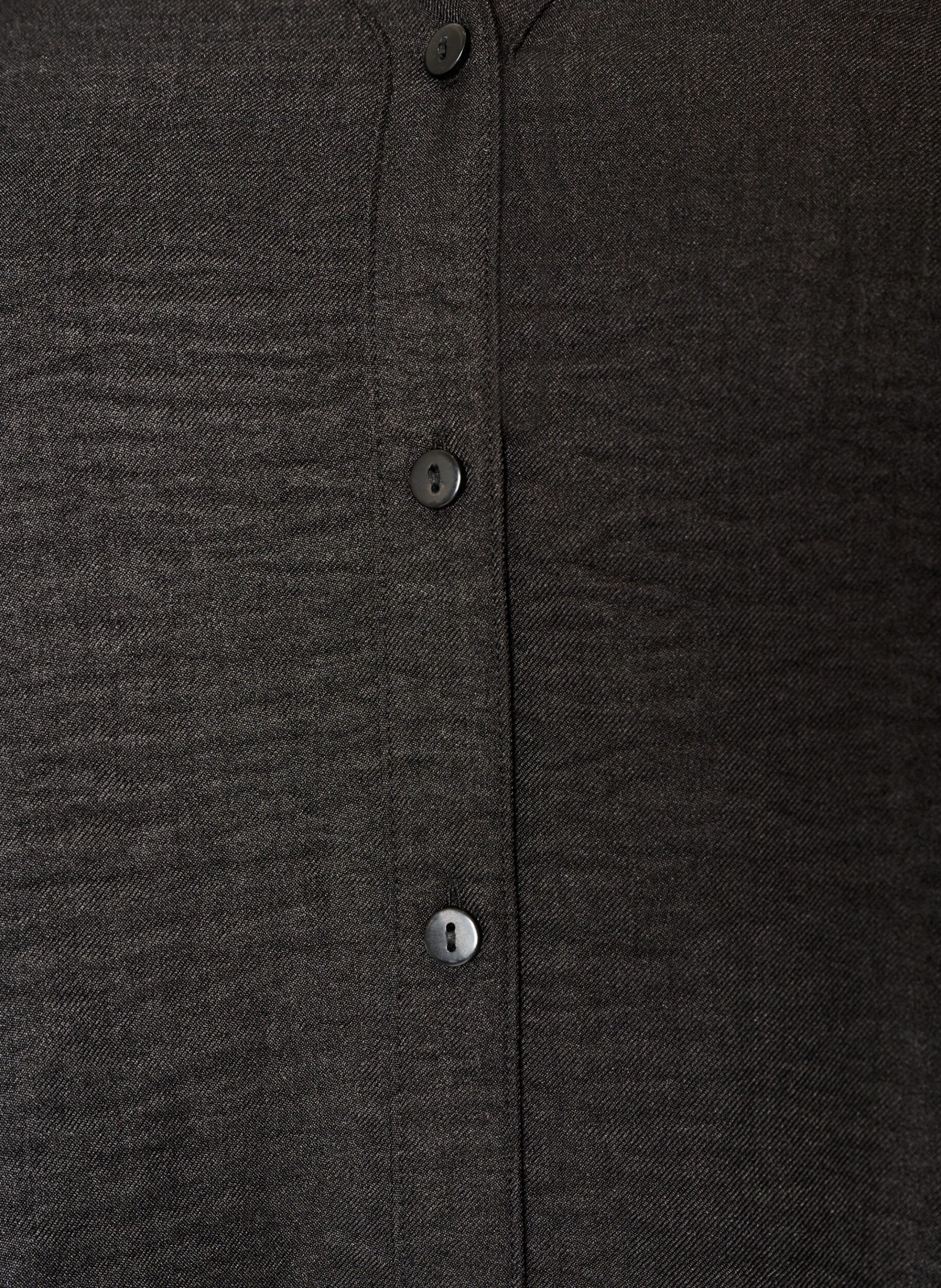 ZizzifashionLoose shirt with V-neck, Black, Packshot image number 2