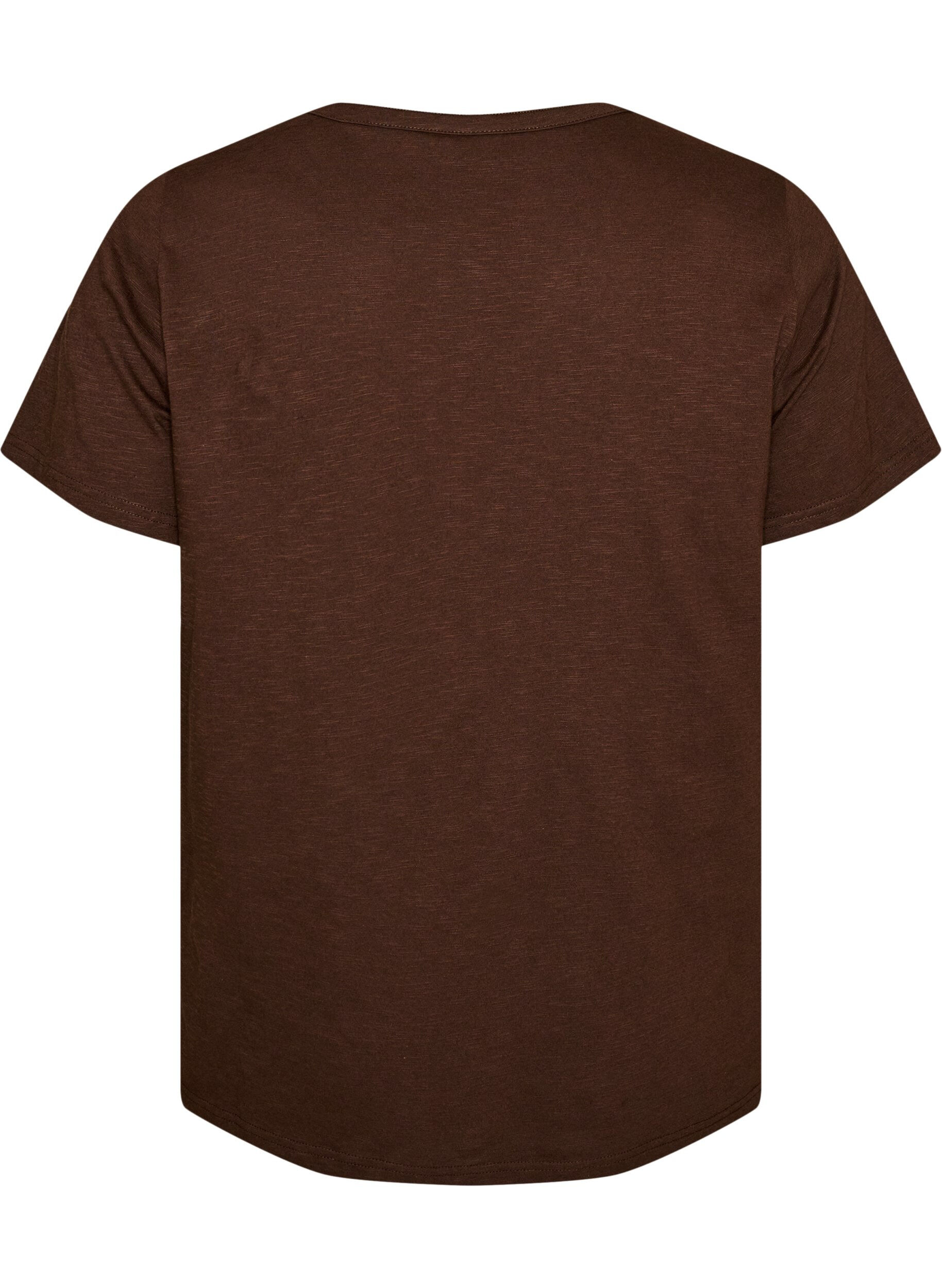 ZizzifashionT-shirt with button detail, Brown, Packshot image number 1