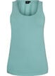 Solid color basic top in cotton, Green, Packshot image number 0