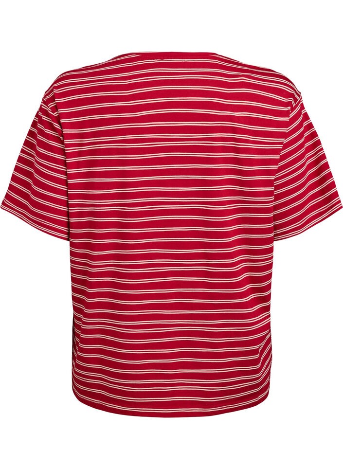 Striped T-shirt, Red, Packshot image number 1