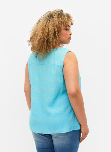 Viscose top with structure, Bachelor Button, Model image number 1