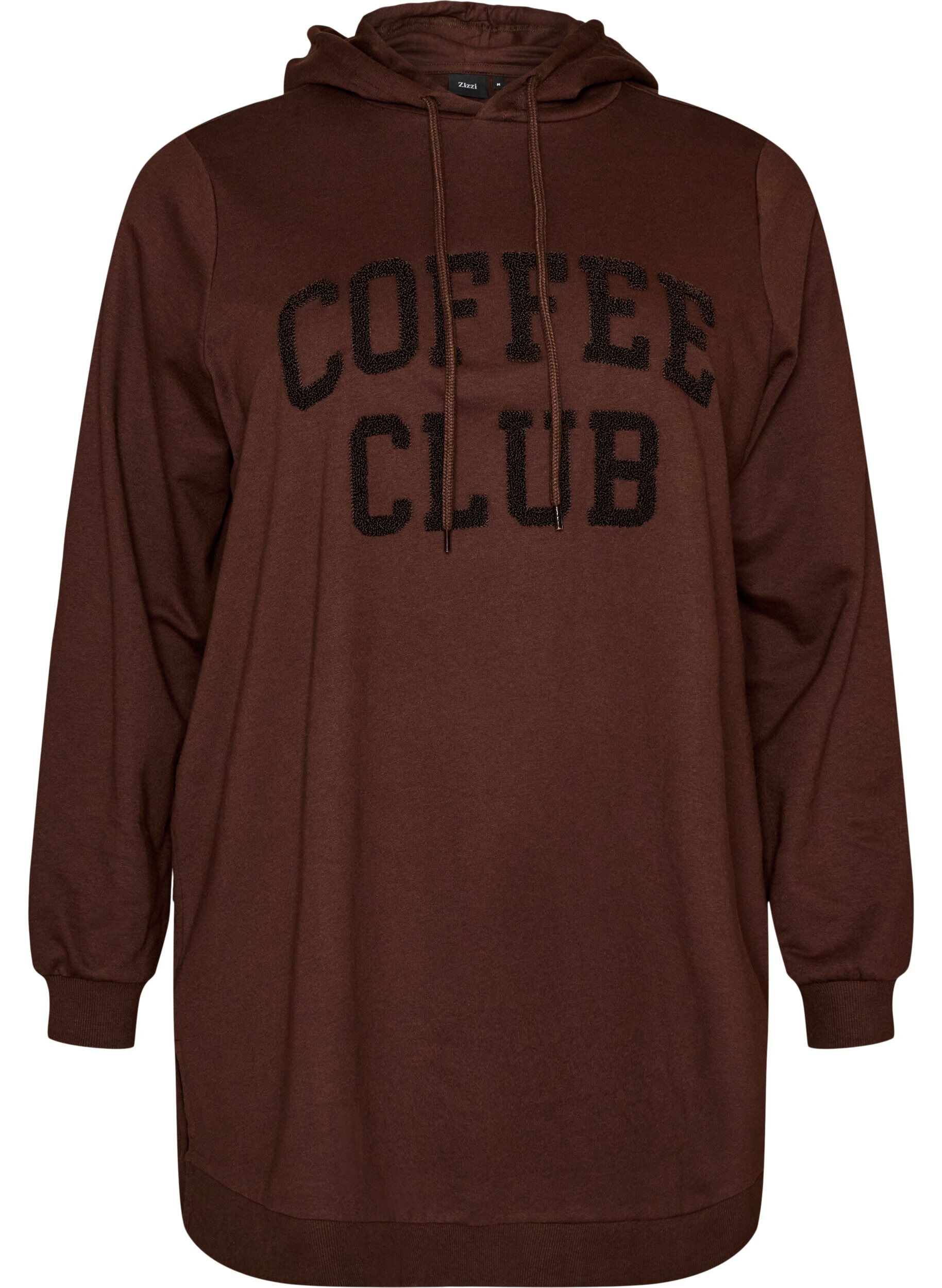 Hoodie with a terry text motif