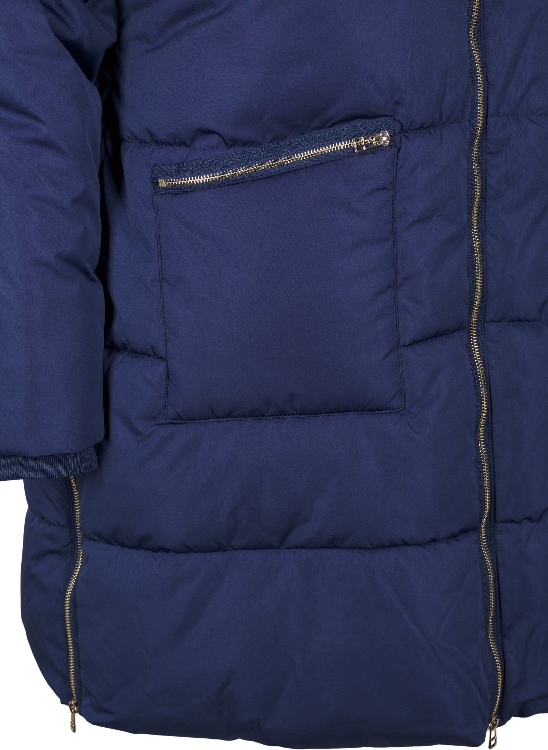 Zizzifashion Puffer coat with hood, Blue, Packshot image number 3