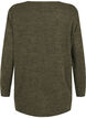 Melange blouse with round neck and long sleeves, Winter Moss, Packshot image number 1