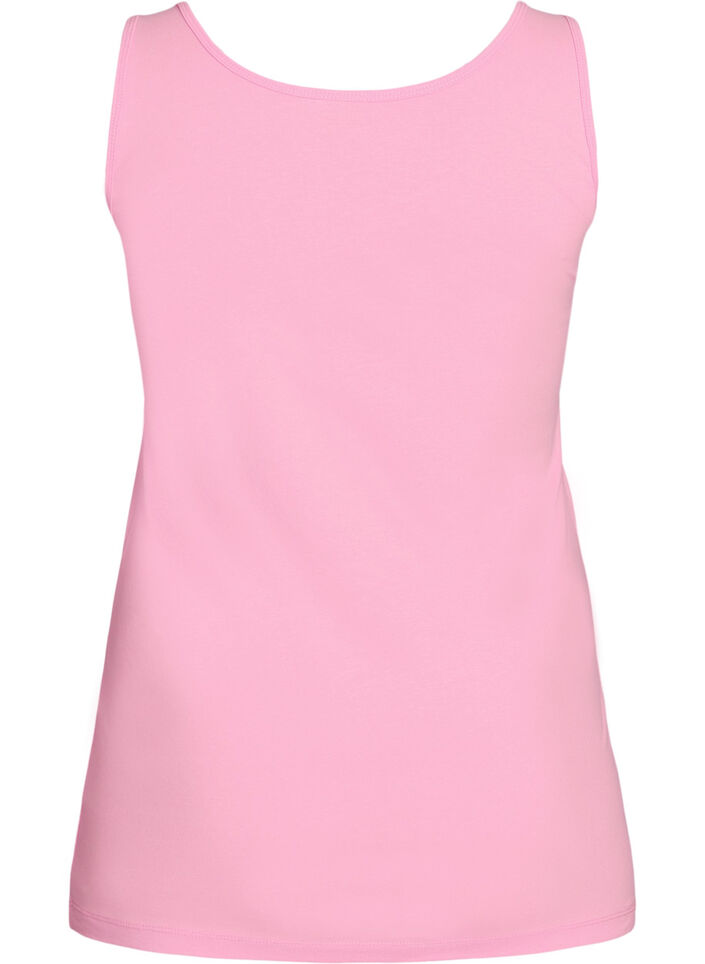 Solid color basic top in cotton, Pink, Packshot image number 1