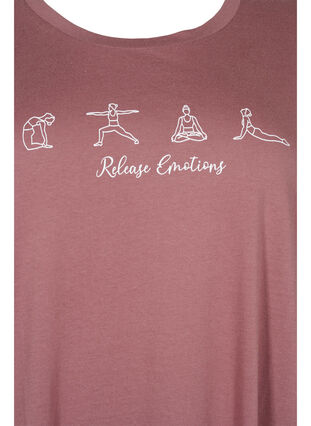 Oversized night t-shirt in organic cotton, Rose Brown W. Relax , Packshot image number 2