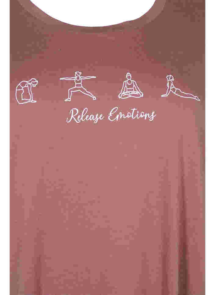 Oversized night t-shirt in organic cotton, Rose Brown W. Relax , Packshot image number 2