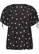 Viscose blouse with ruched sleeves, Black, Packshot image number 0