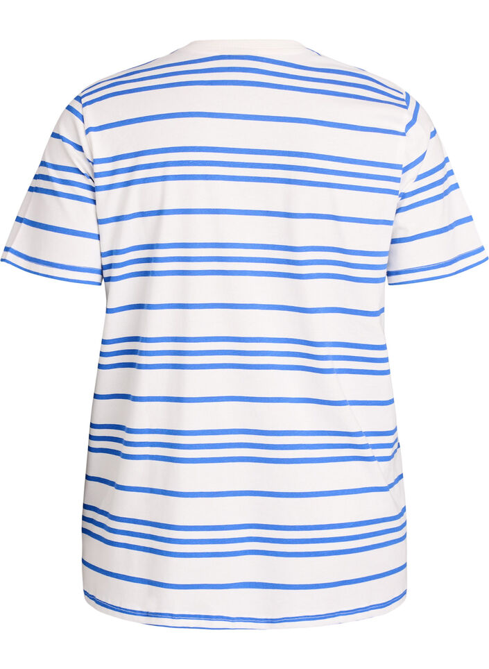 Striped cotton t-shirt, White, Packshot image number 1