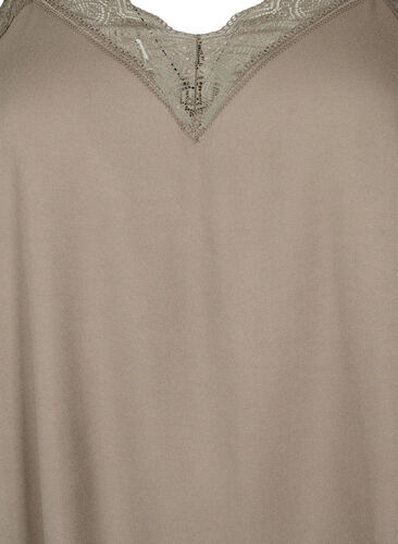 Top with lace in viscose, Falcon, Packshot image number 2