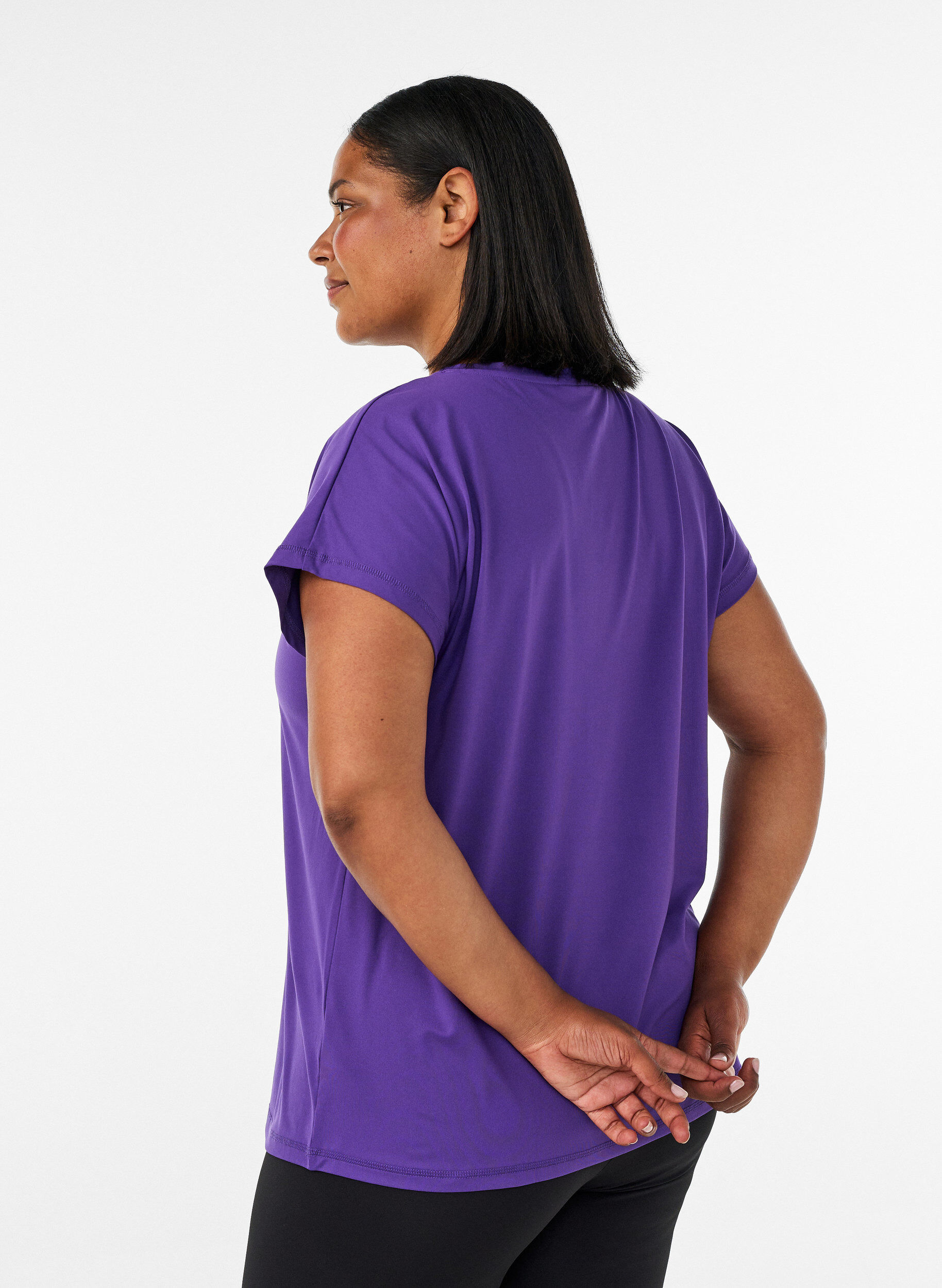 ZizzifashionSolid-coloured training T-shirt, Purple, Model image number 2