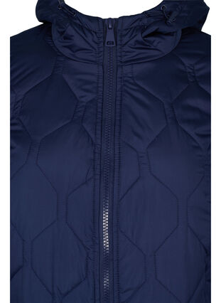 Hooded quilted jacket with large pockets, Navy Blazer, Packshot image number 2