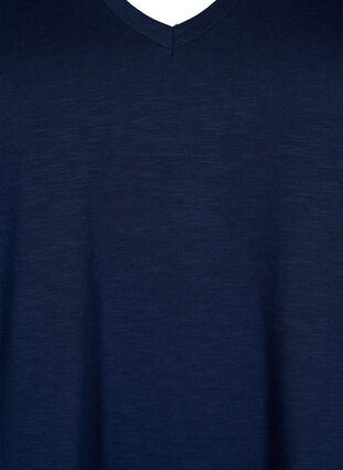 - t-shirt 42-60 basic - Short-sleeved Sz. with Zizzifashion v-neck - Blue