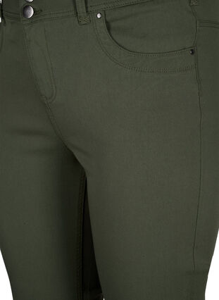 Tight fit Capri pants in a viscose blend, Thyme, Packshot image number 2