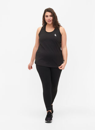 Sports top with racer back and mesh, Black, Model image number 3