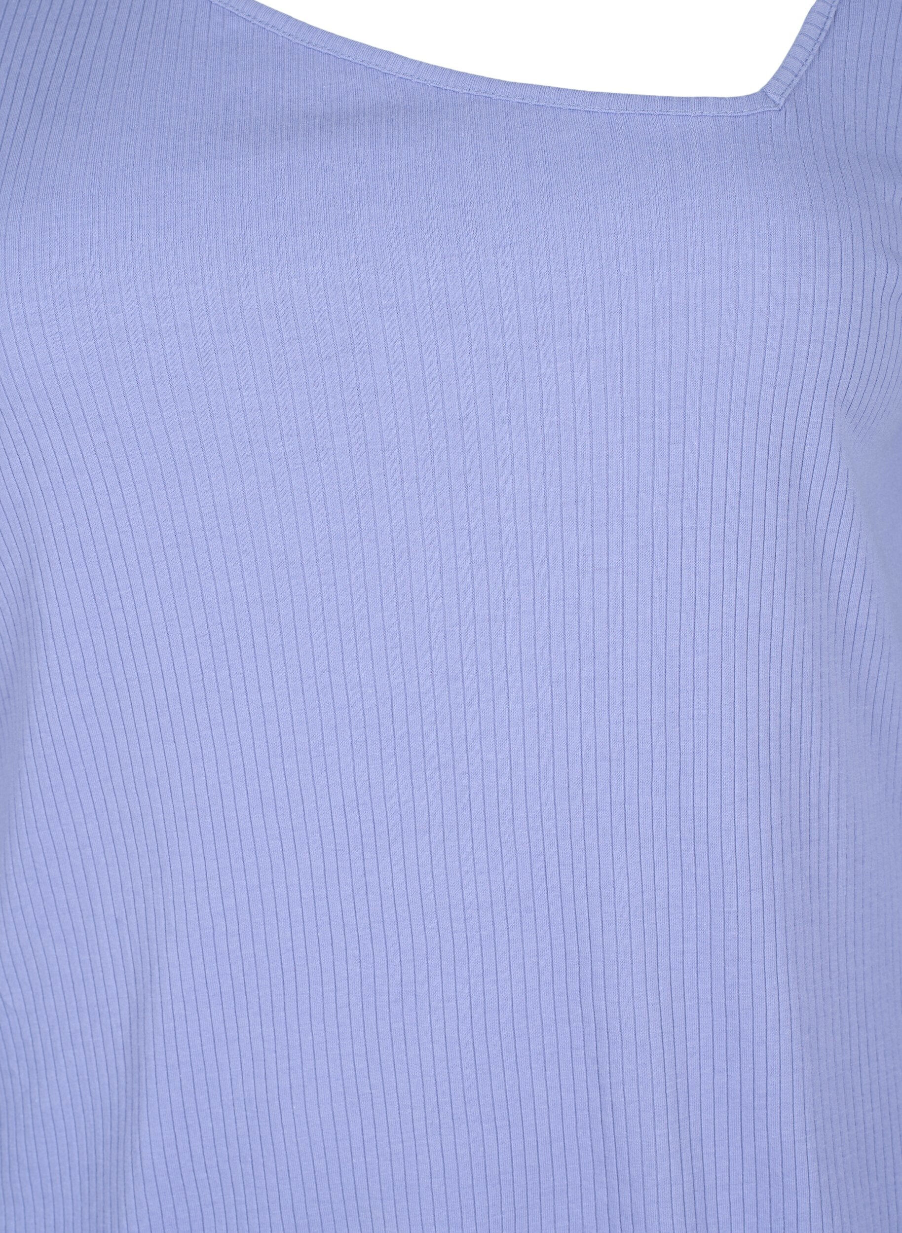 Zizzifashion Long-sleeved t-shirt with asymmetrical cut, Lavender Violet, Packshot image number 2