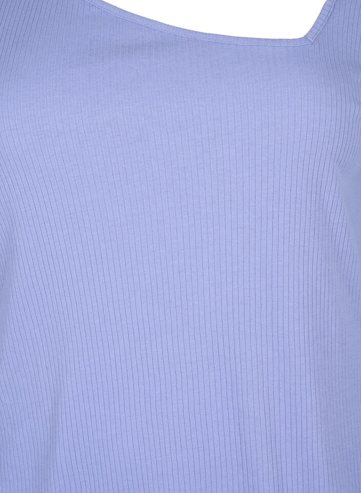 Long-sleeved t-shirt with asymmetrical cut, Lavender Violet, Packshot image number 2