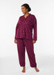 Cotton pyjama shirt with chest pocket, Red, Model image number 1