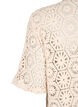 Crochet cardigan with short sleeves, Beige, Packshot image number 3