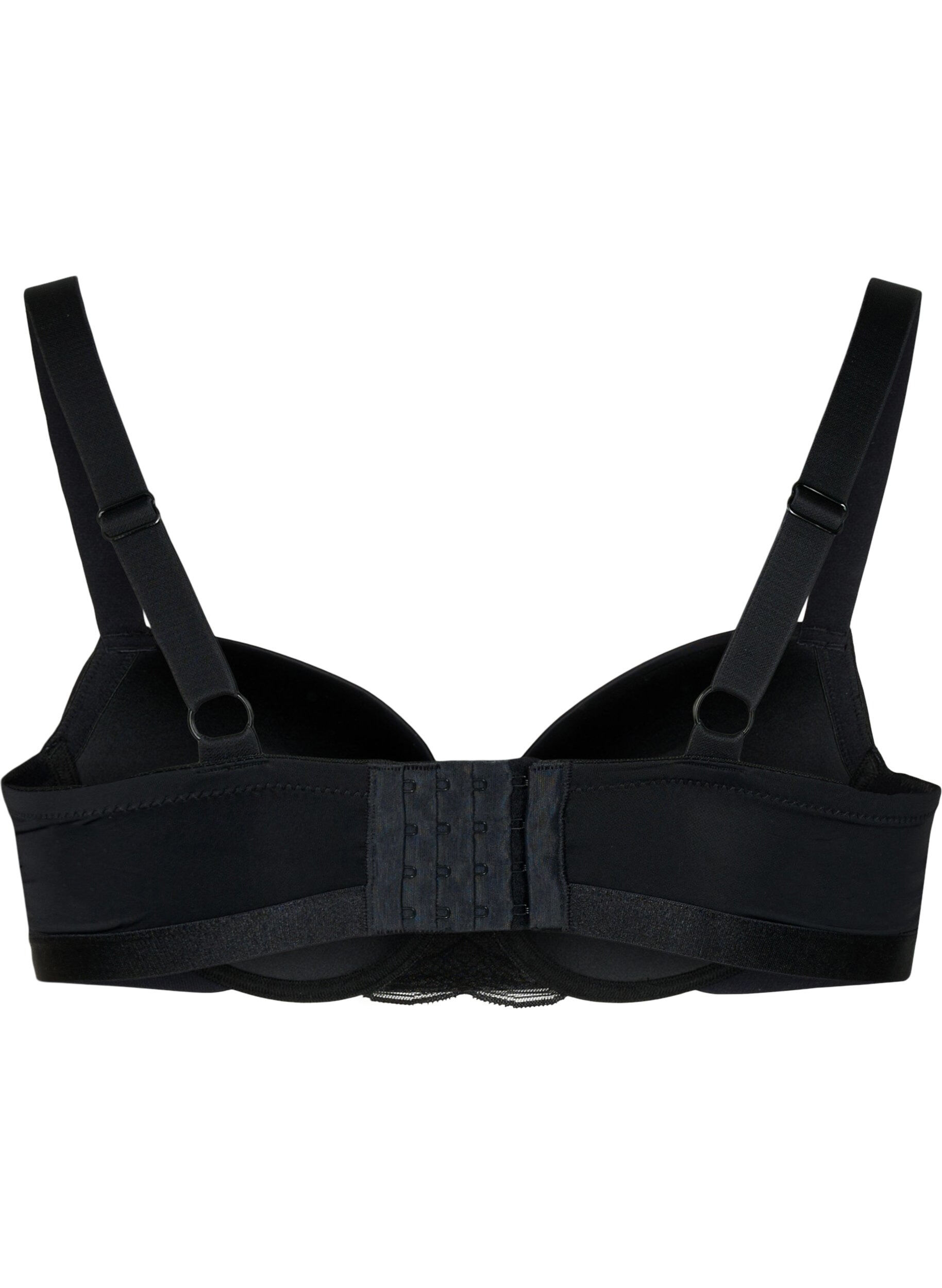 ZizzifashionMoulded bra with mesh, Black, Packshot image number 1