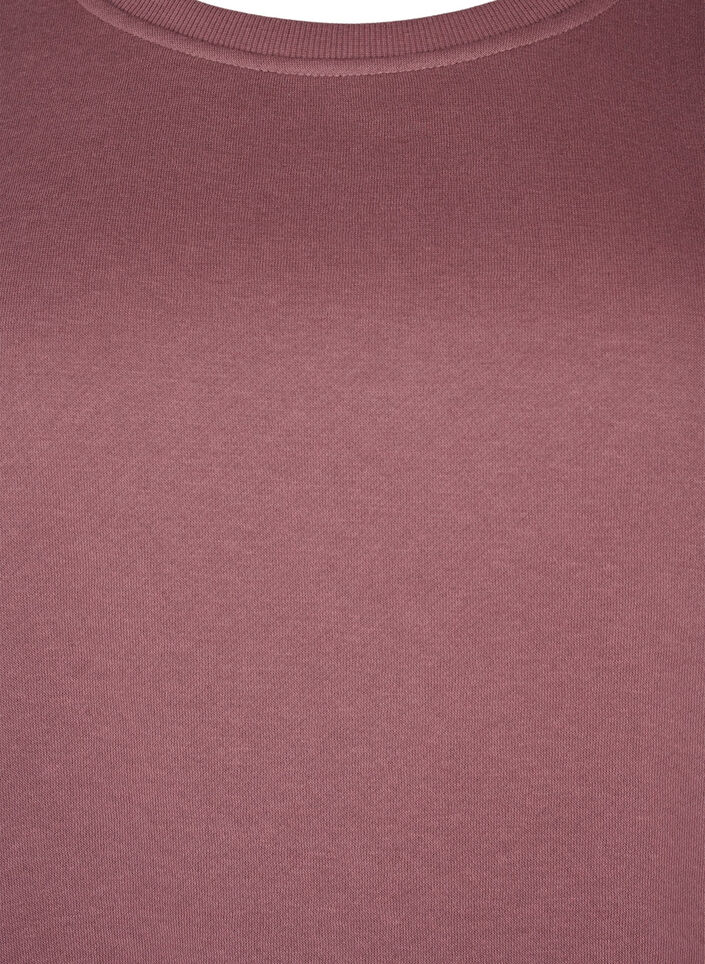 Sweat dress with embroidered details, Rose Brown, Packshot image number 2