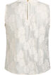 Sleeveless top in jacquard with a floral texture, Vanilla, Packshot image number 1