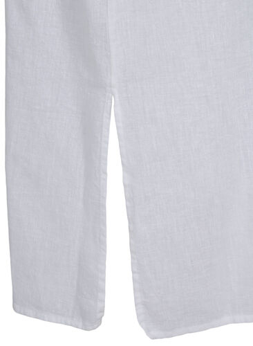 Long short-sleeved shirt dress, White, Packshot image number 3