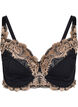 Balconette underwire lace bra, Black, Packshot image number 0