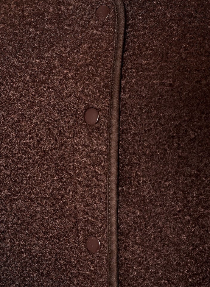 Fleece vest with press buttons and side pockets, Brown, Packshot image number 2