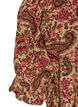 Viscose blouse with paisley print and a square neckline, Brown, Packshot image number 3