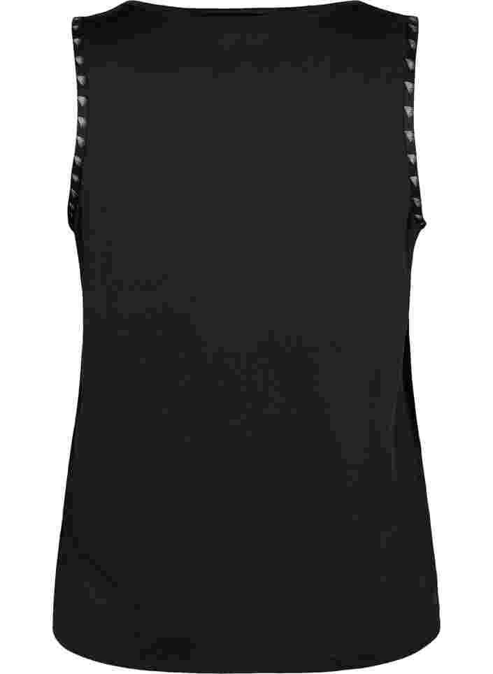Plain workout top, Black, Packshot image number 1