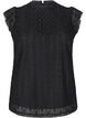Lace top with ruffle details, Black, Packshot image number 0