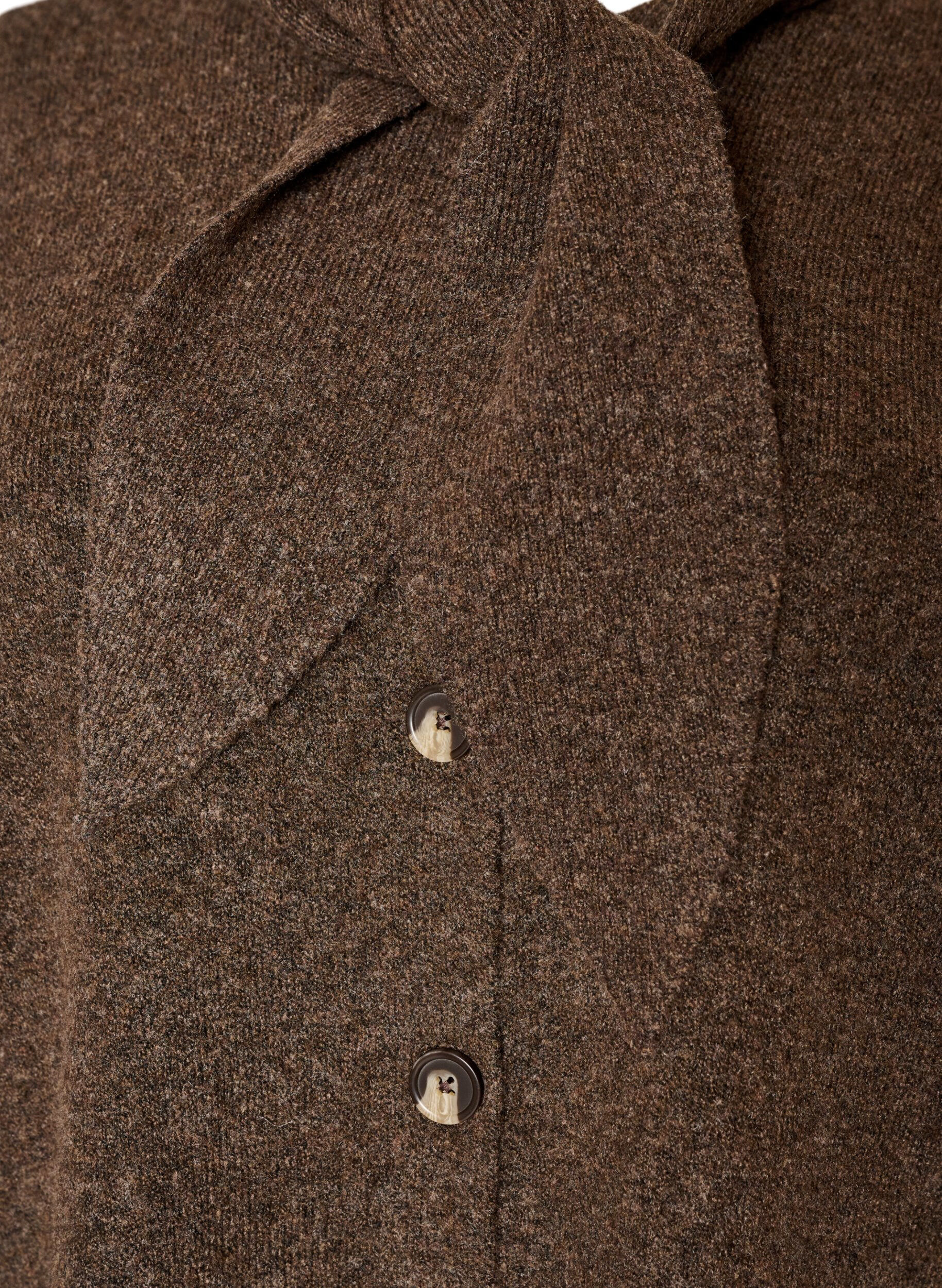 ZizzifashionCardigan with bow ties and buttons, Brown, Packshot image number 2