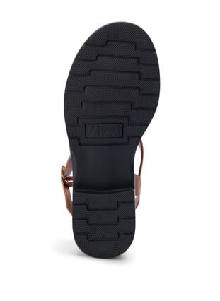 Leather summer sandal with a wide fit, Friar Brown, Packshot image number 5