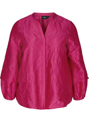 Textured jacket with v-neck, Love Potion, Packshot image number 0