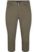 Close-fitting capri trousers in viscose mix, Dusty Olive, Packshot image number 0