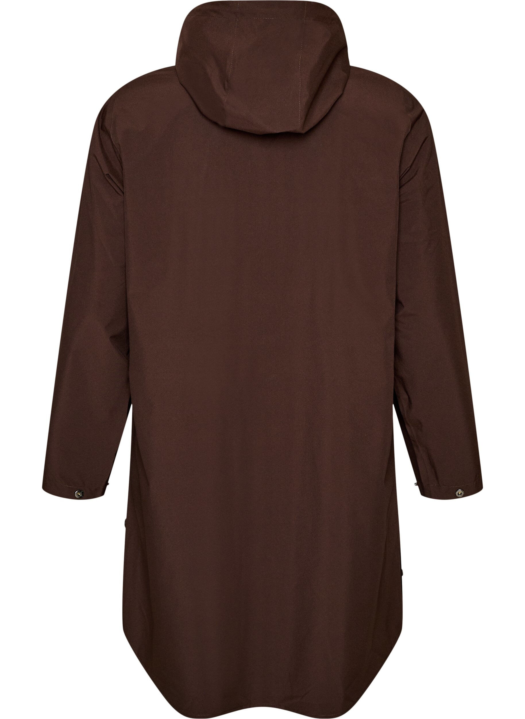 ZizzifashionRaincoat with pockets and hood, Brown, Packshot image number 1