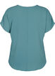 Blouse with short sleeves and a round neckline, Green, Packshot image number 1