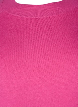 Viscose blend pullover with side slit	, Raspberry Rose, Packshot image number 2