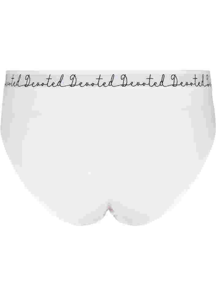 Cotton knickers with a regular waist, Bright White, Packshot image number 1