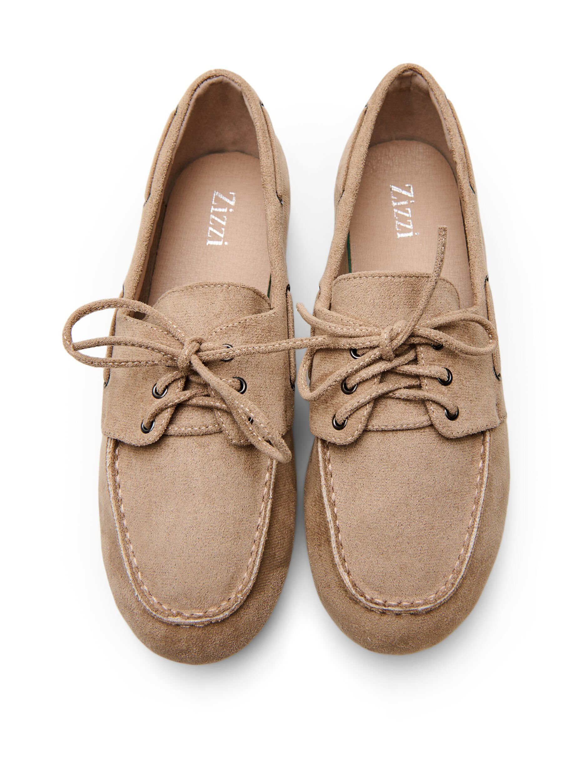 Zizzifashion Faux suede moccasins, Beige, Packshot image number 3