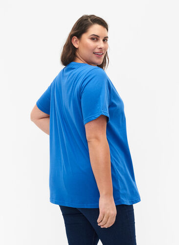 FLASH - T-shirt with round neck, Strong Blue, Model image number 1