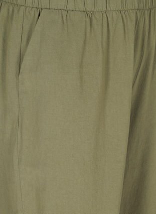 Cropped trousers in cotton, Deep Lichen Green, Packshot image number 2