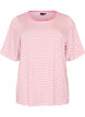 T-shirt with TENCEL&trade; Lyocell and stripes, Pink, Packshot image number 0