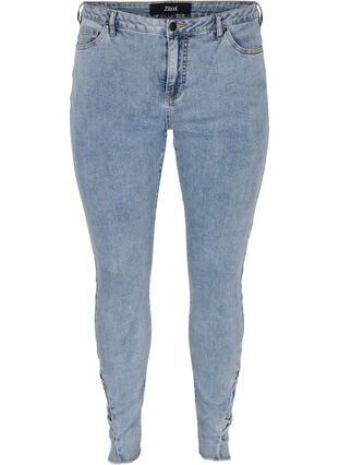 Cropped Amy jeans with bows, Light blue, Packshot image number 0