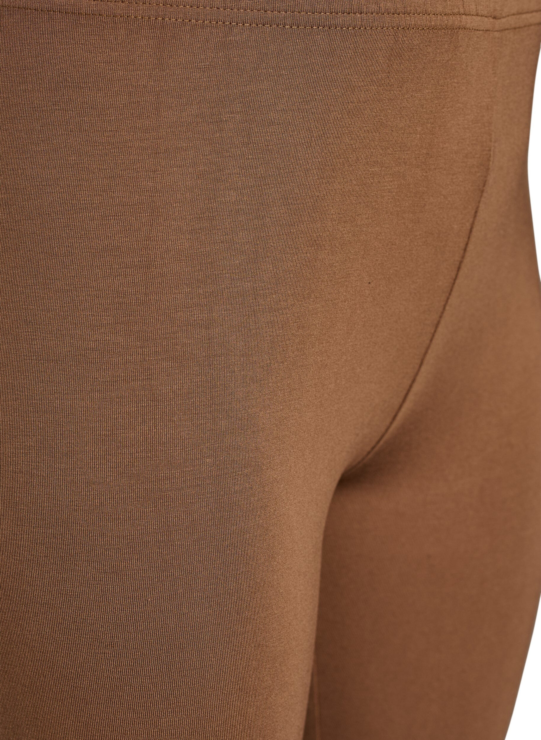 ZizzifashionBasic 3/4 leggings in viscose, Brown, Packshot image number 2