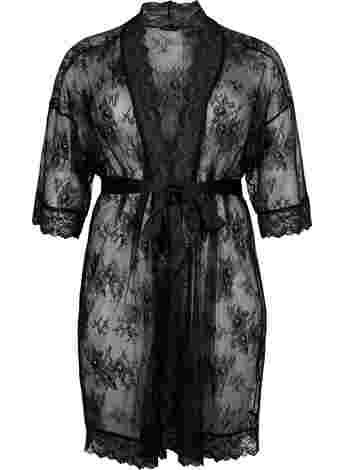 Short lace dressing gown