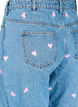 High-waisted Gemma jeans with hearts, Blue, Packshot image number 3