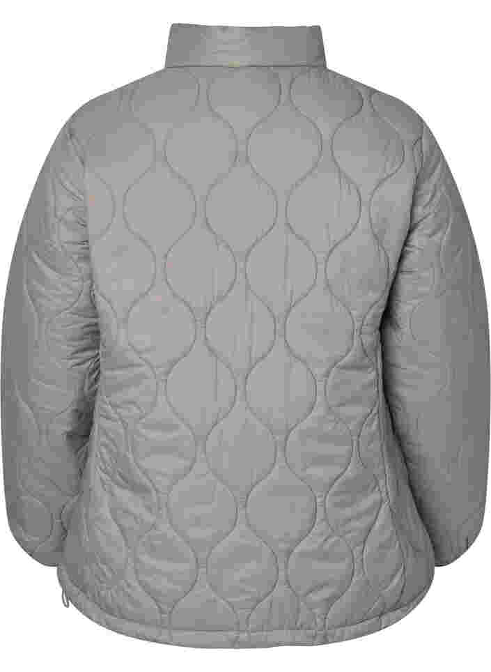 Quilted jacket with zip and pockets, Moon Rock, Packshot image number 1
